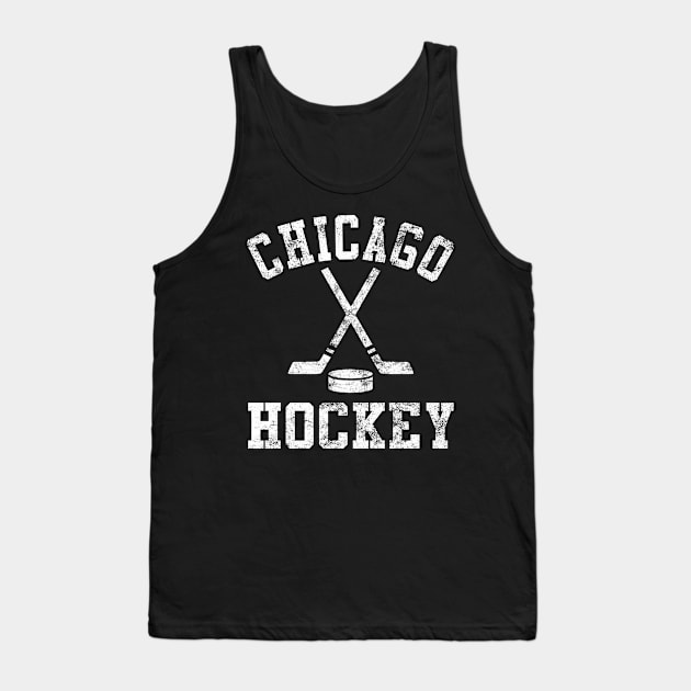 Vintage Chicago Hockey Tank Top by tropicalteesshop